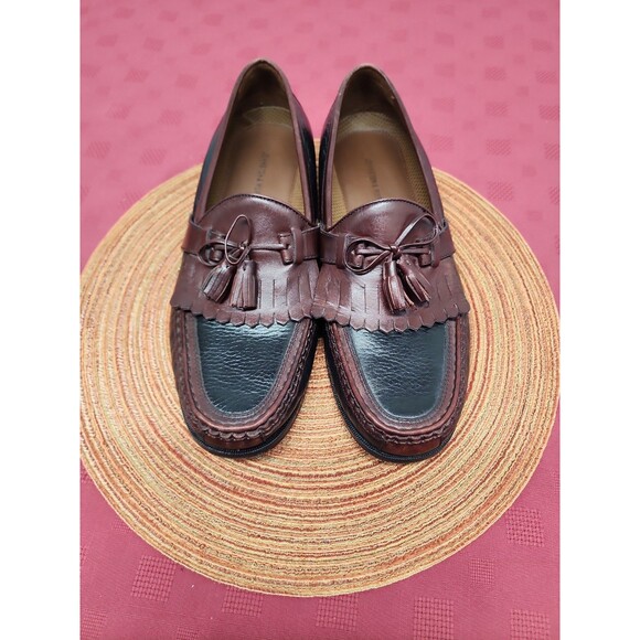 Johnston & Murphy Aragon II Kiltie Tassel Loafer Two Tone Black/Brown Mens Size main image 11